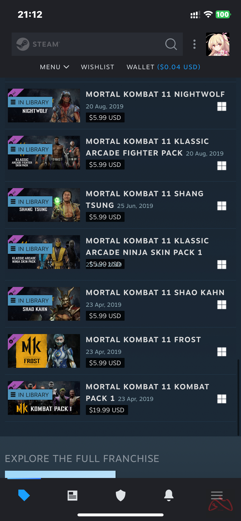 اکانت مورتال کامبت 11 التمیت ادیشن - استیم