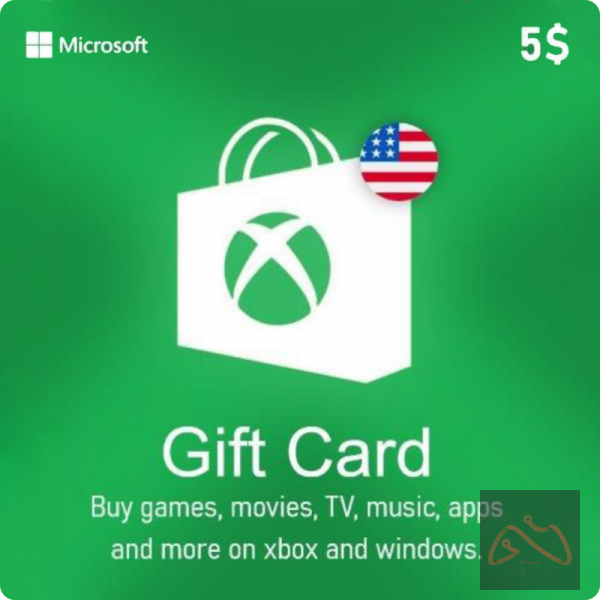 گیفت کارت 5 دلاری ایکس باکس/مایکروسافت Xbox Gift Card $5