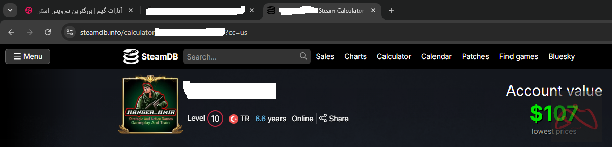 فروش اکانت بازی استیم Steam