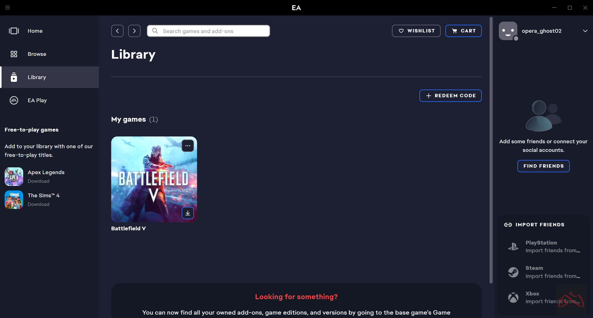 اکانت Battlefield V