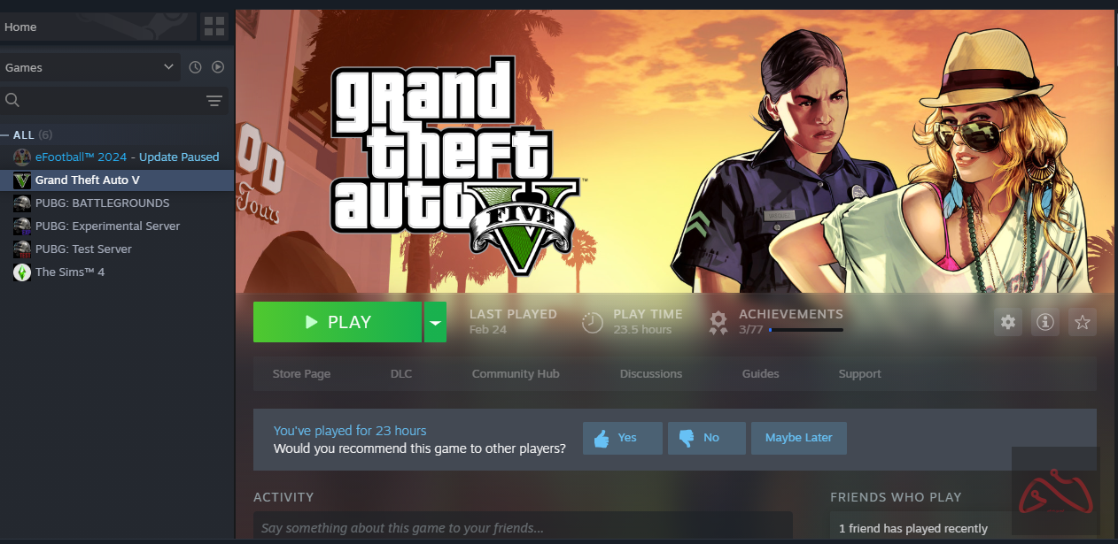 اکانت استیم GTA V