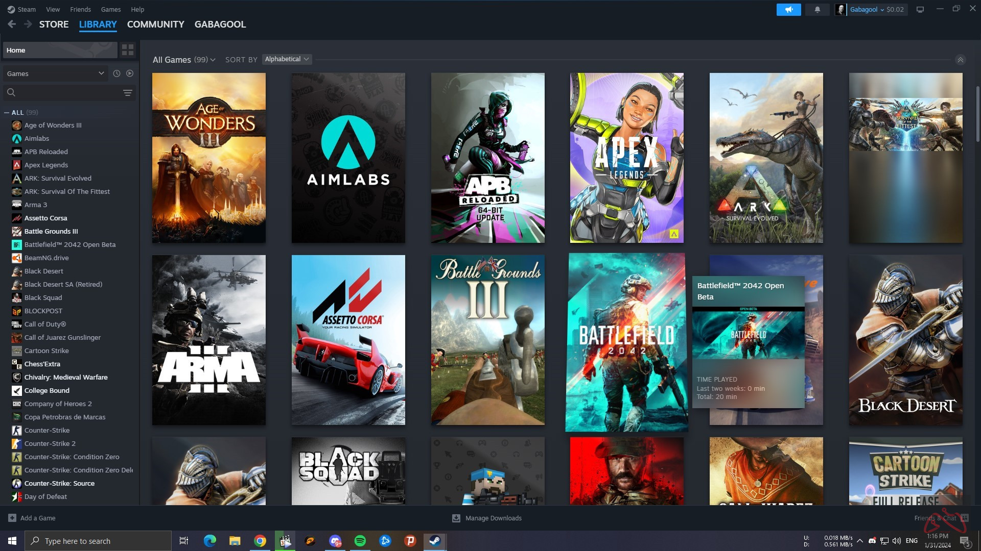 اکانت استیم با 100 بازی - هفت ساله