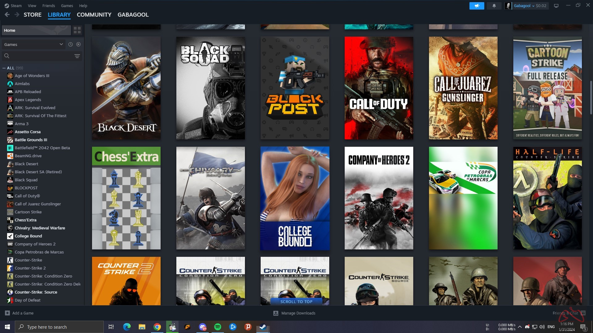 اکانت استیم با 100 بازی - هفت ساله