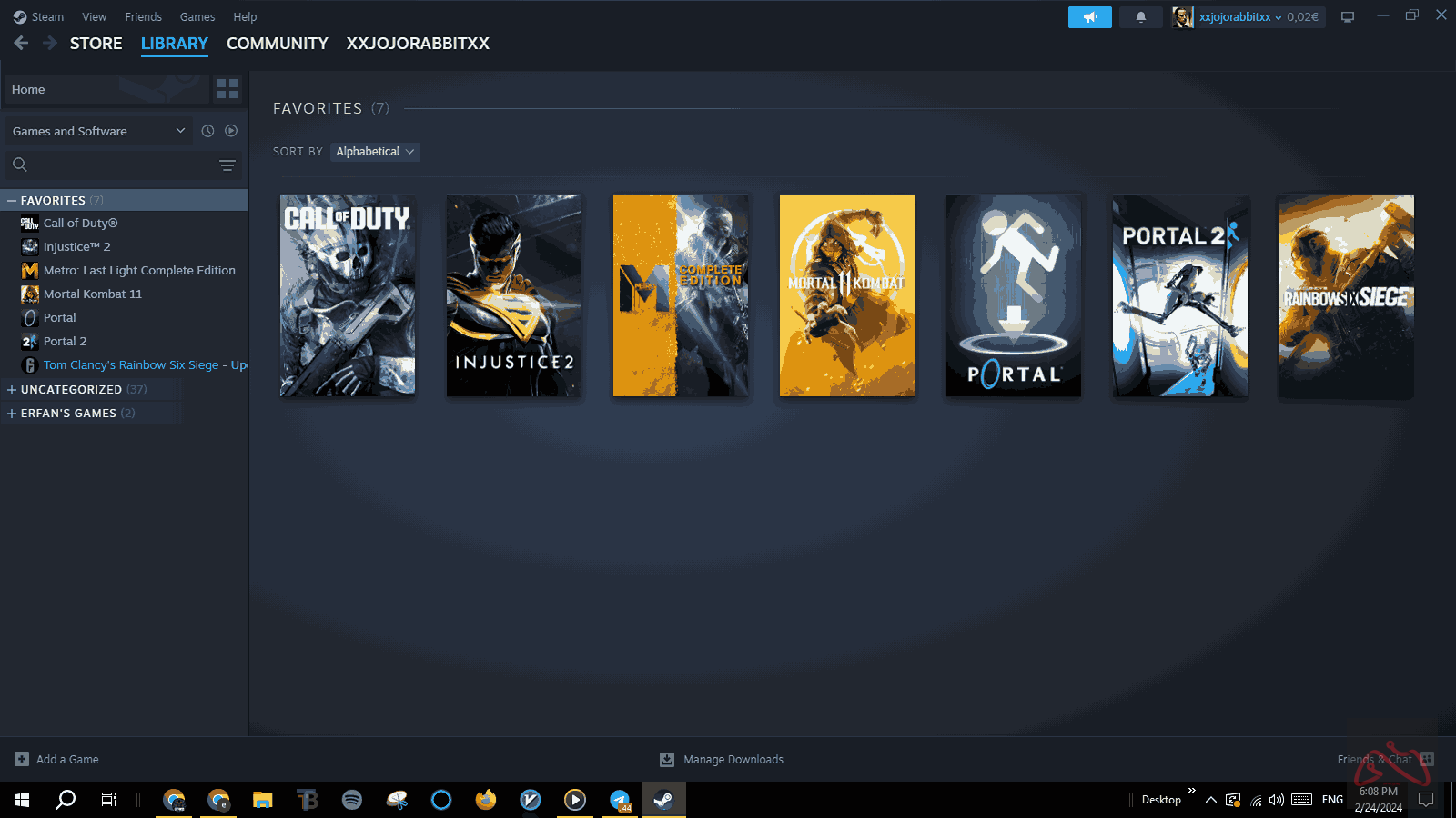 اکانت استیم با 7 بازی