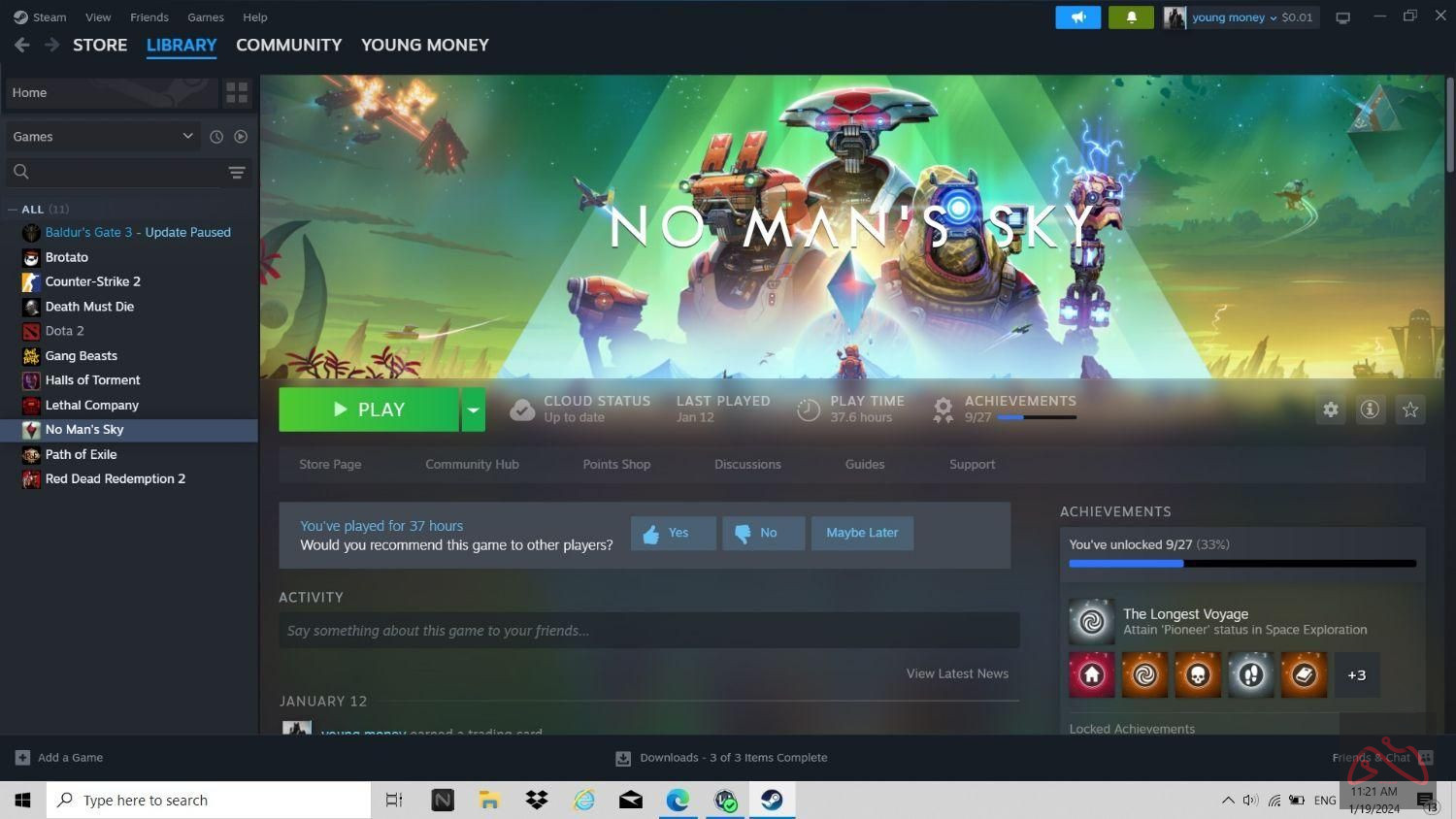 اکانت استیم Red Dead 2 & Baldurs Gate 3 و 3 بازی دیگر