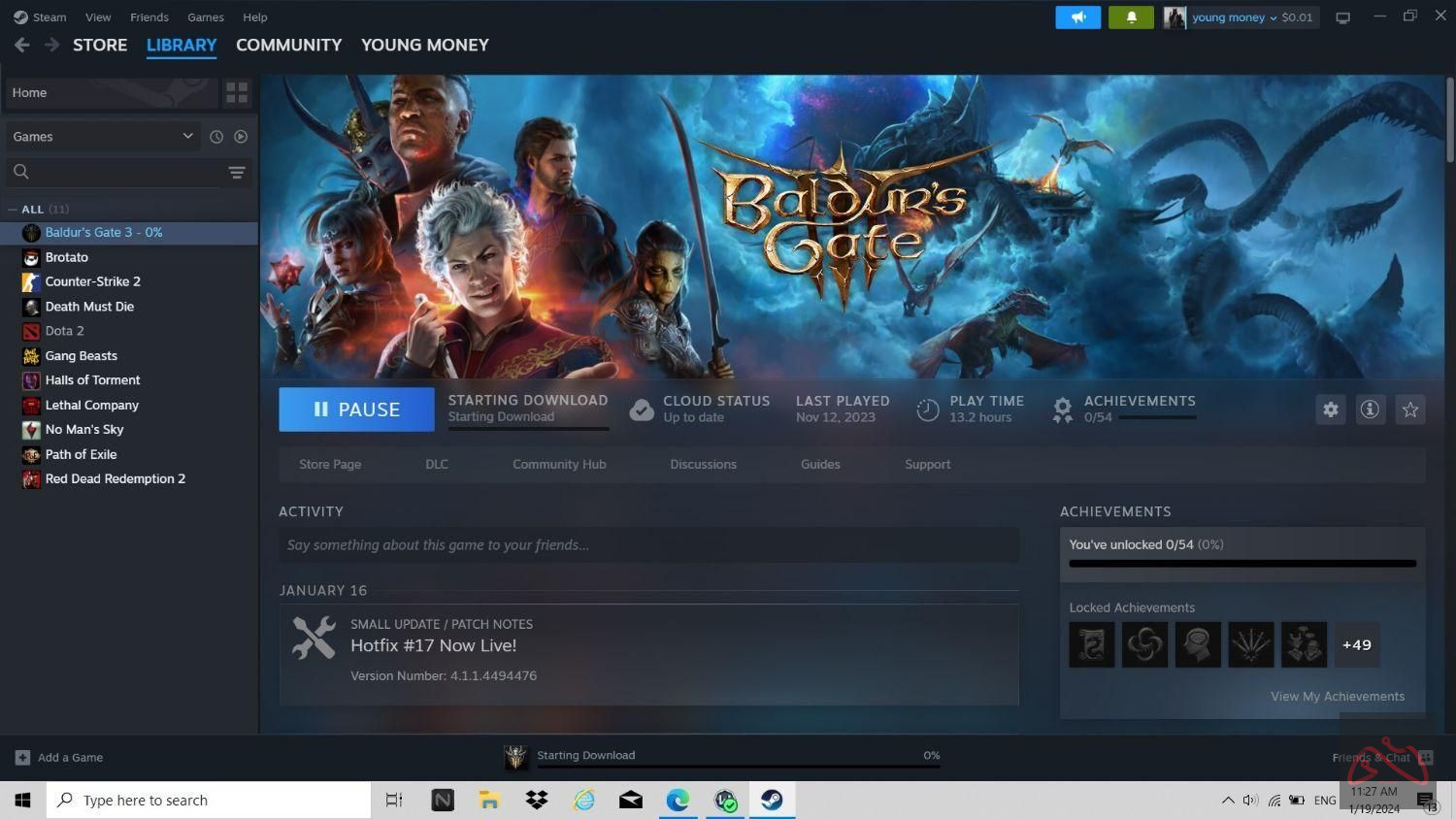 اکانت استیم Red Dead 2 & Baldurs Gate 3 و 3 بازی دیگر