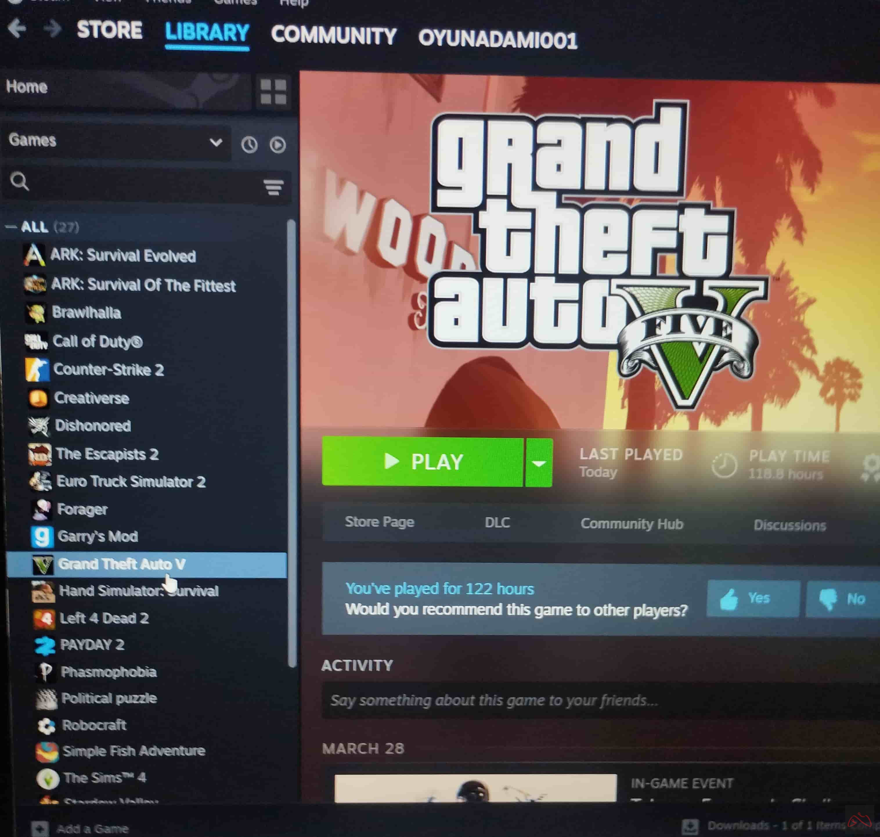 اکانت استیم لول ۶ - GTA V و کلی بازی!