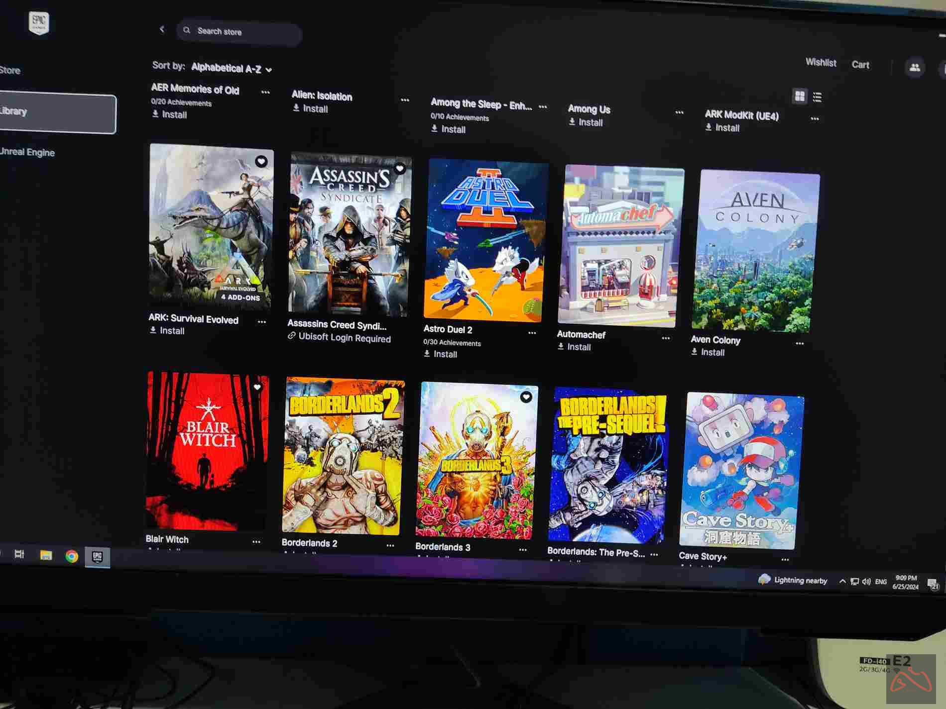 اکانت اپیک گیمز با ۱۲۶ تا گیم