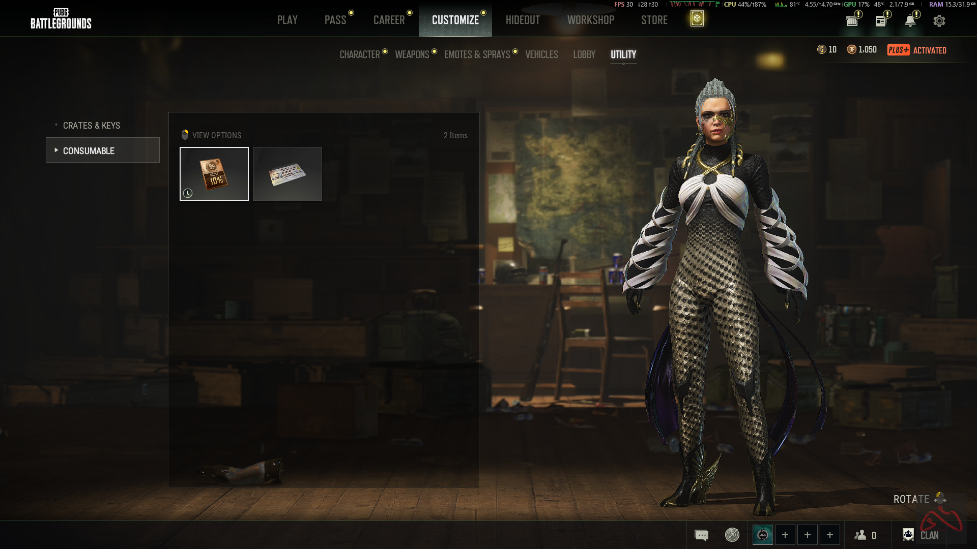 اکانت پابجی پلاس حاوی 3 گان لول آی m416 No Signal