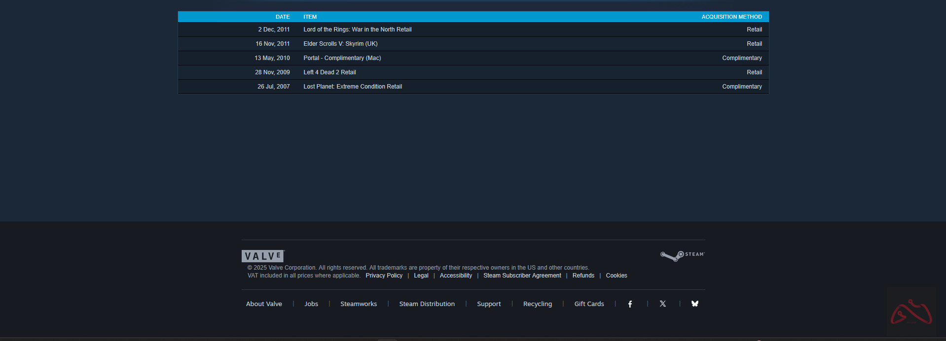 اکانت 18 ساله لول 10 استیم دارای 5 بازی