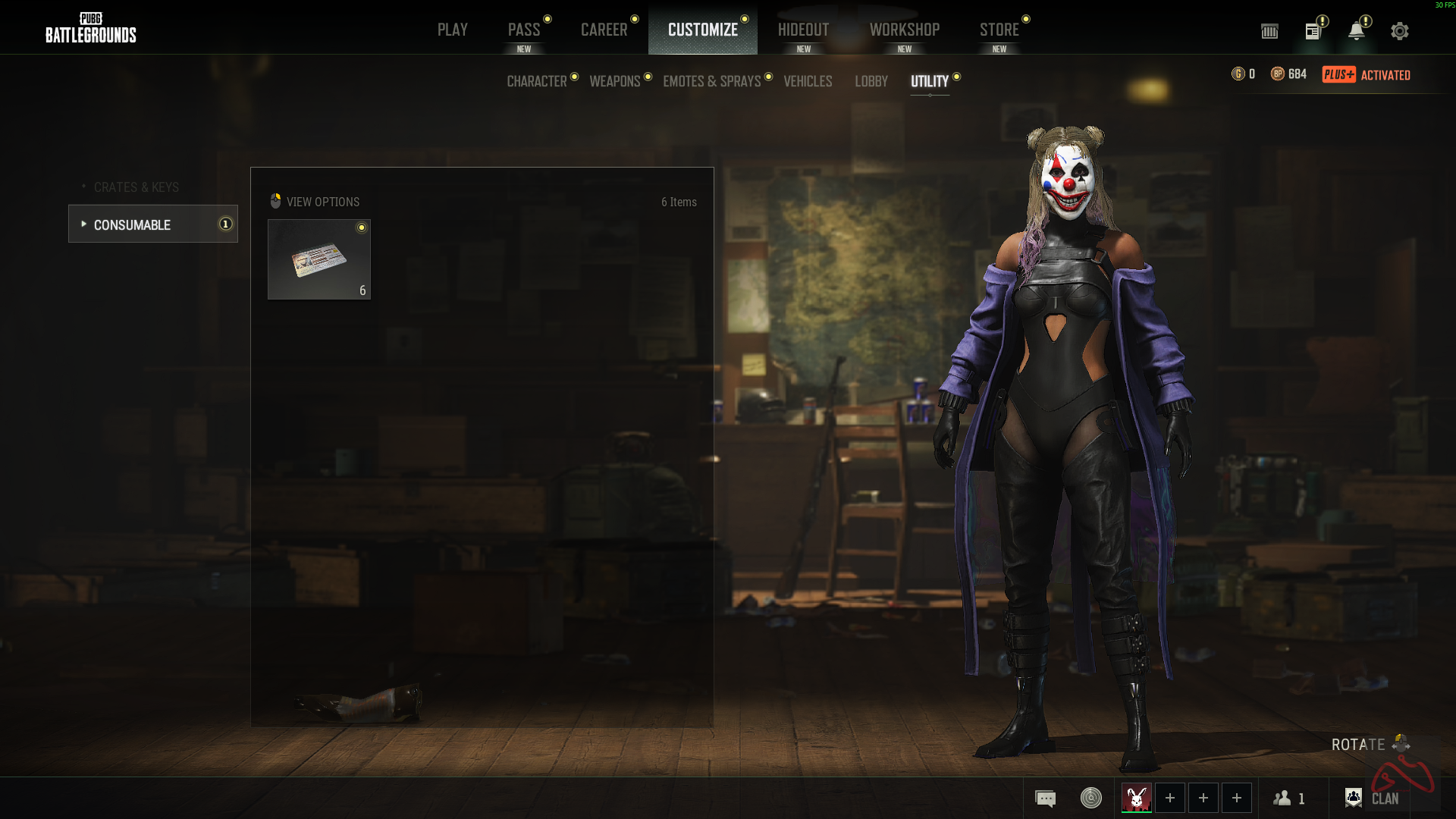 اکانت PUBG plus دارای دو گان AUG & SKS