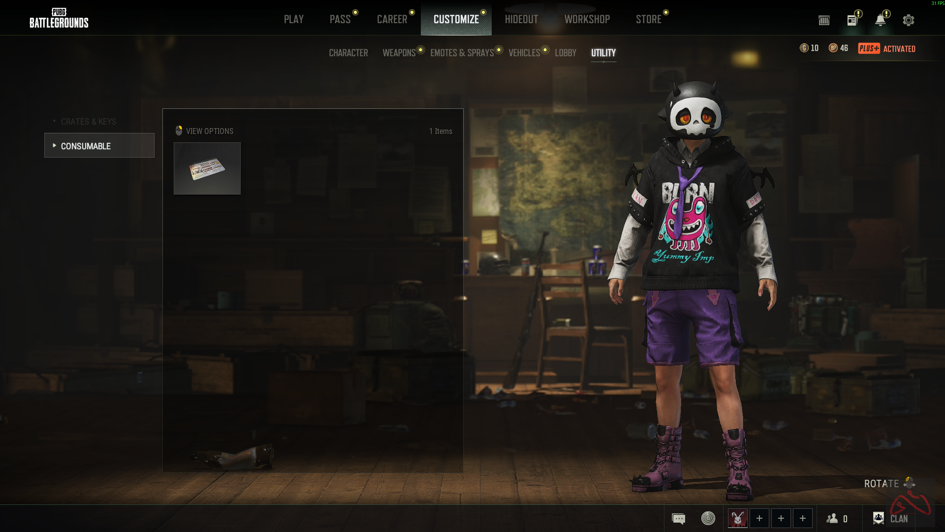 اکانت PUBG plus دارای دو گان AUG & MK12