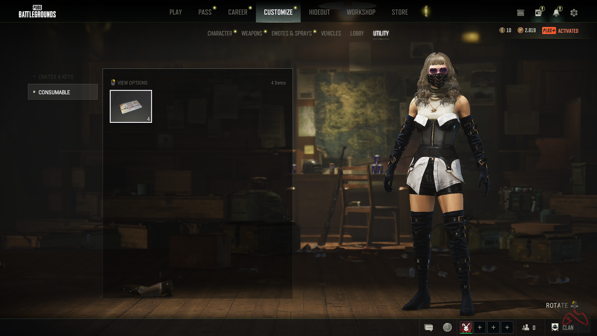 اکانت پابجی پلاس 5 گان لول آپی تحت استیم