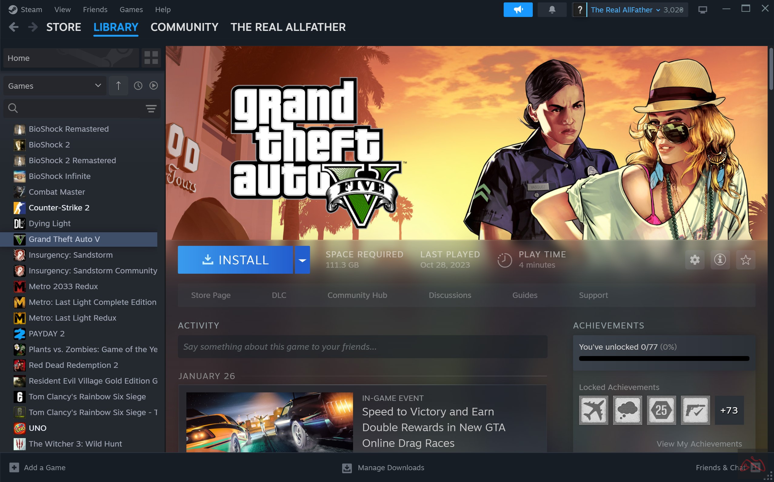 فروش اکانت استیم GTAV و Red Dead 2 و 11 بازی دیگر!