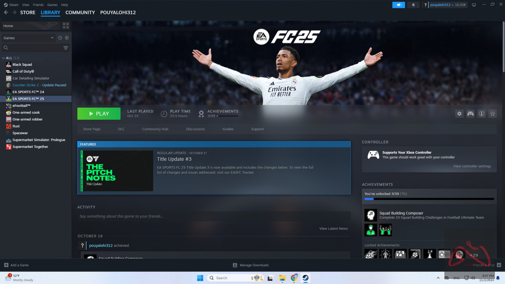 اکانت استیم دارای FC 25 Ultimate Edition
