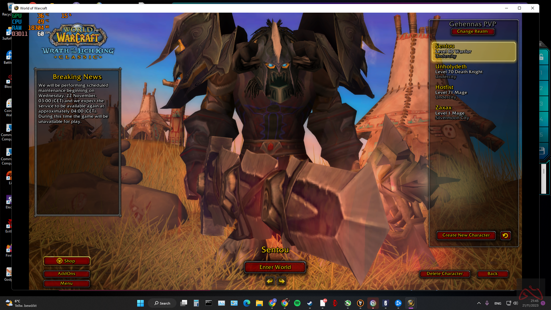 اکانت WORLD OF WARCRAFT