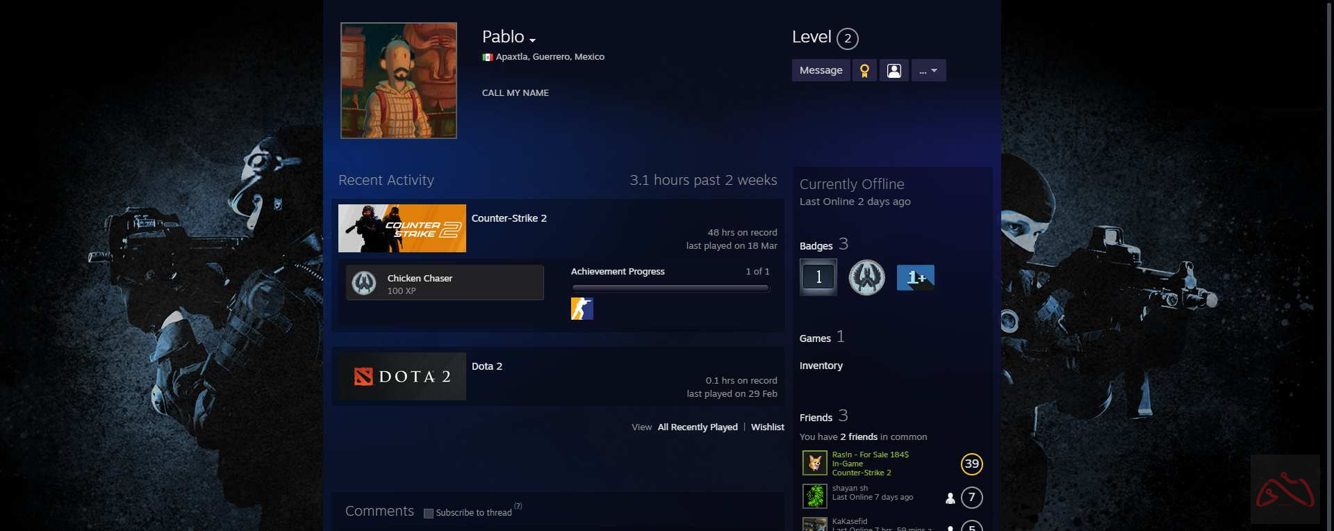 فروش اکانت بازی کانتر سی اس cs2