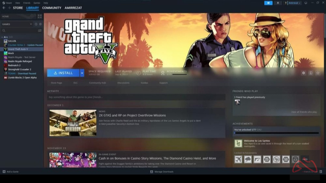 اکانت GTA V اورجینال استیم