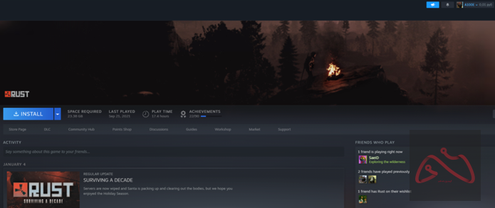 اکانت استیم راست