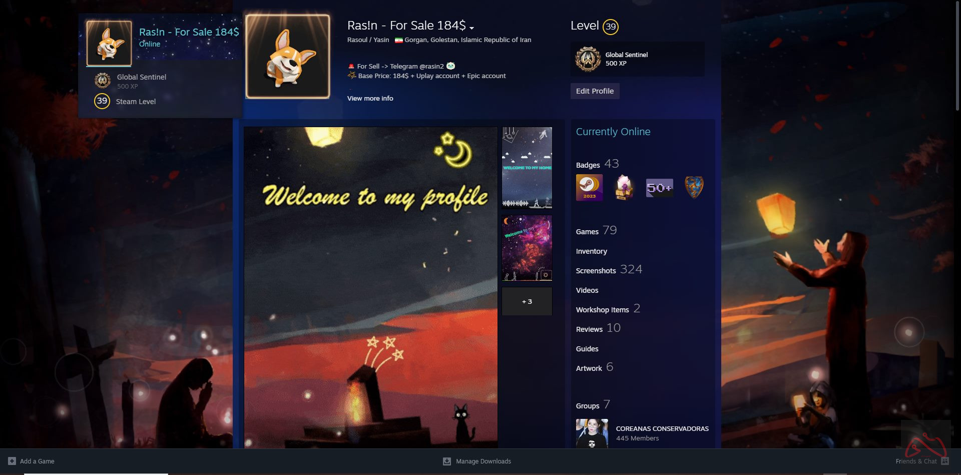 فروش اکانت بازی استیم Steam