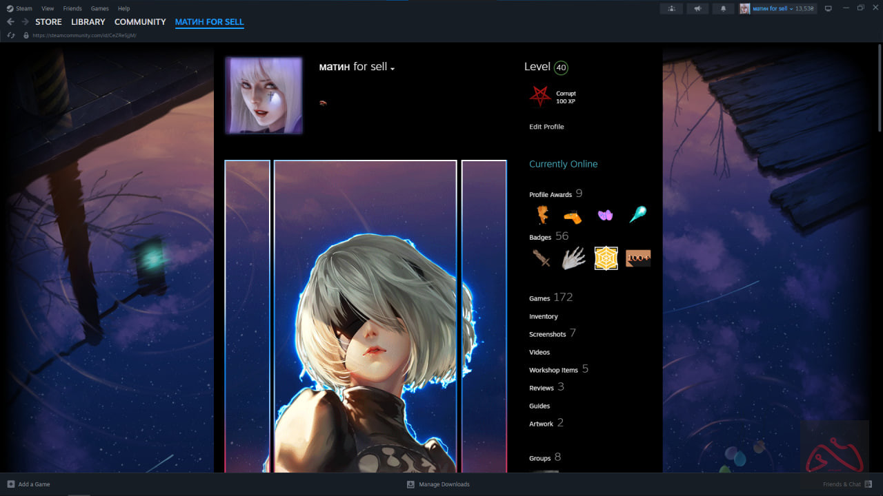 اکانت استیم با 172 تا بازی