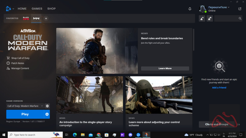 اکانت 2 بازی کالاف دیوتی (مدرن و کلد وار) اورجینال PC