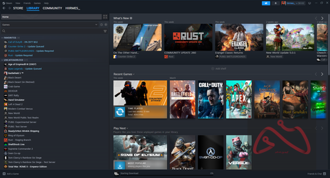 اکانت استیم CS 2 Prime، Rust، رینبو ۶ و کلی بازی