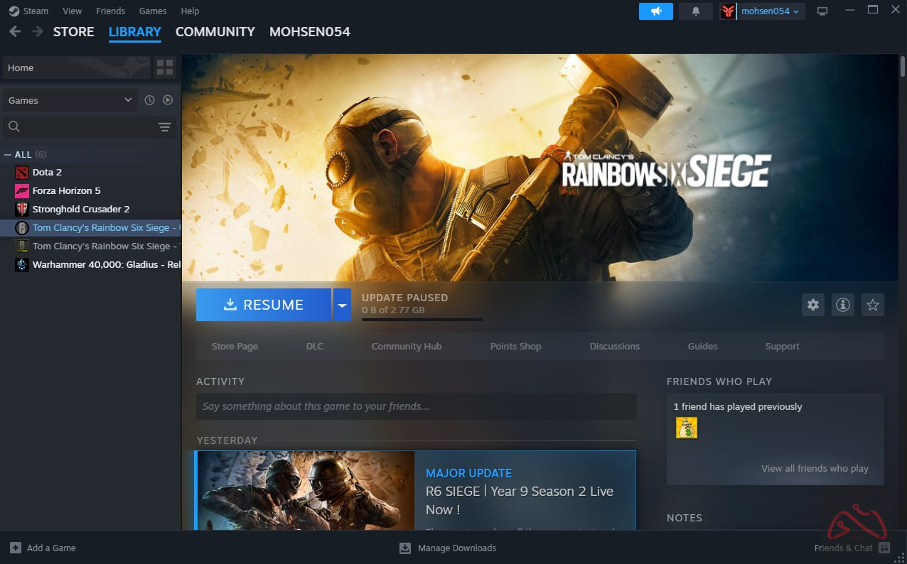 اکانت بازی رمبو سیکس ( rainbow six )