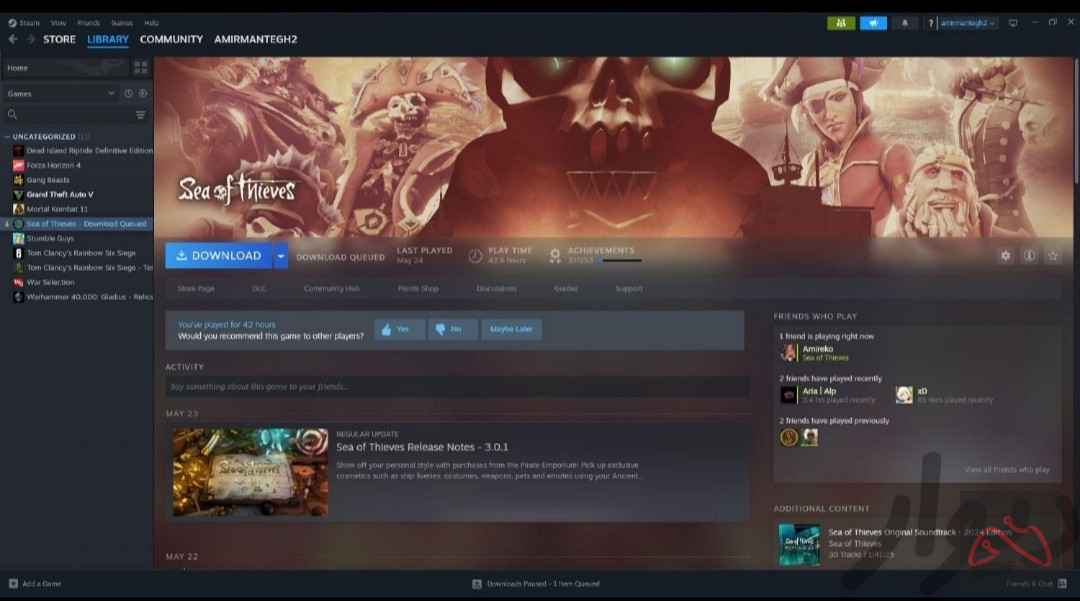 اکانت استیم با 6 بازی پرمیوم