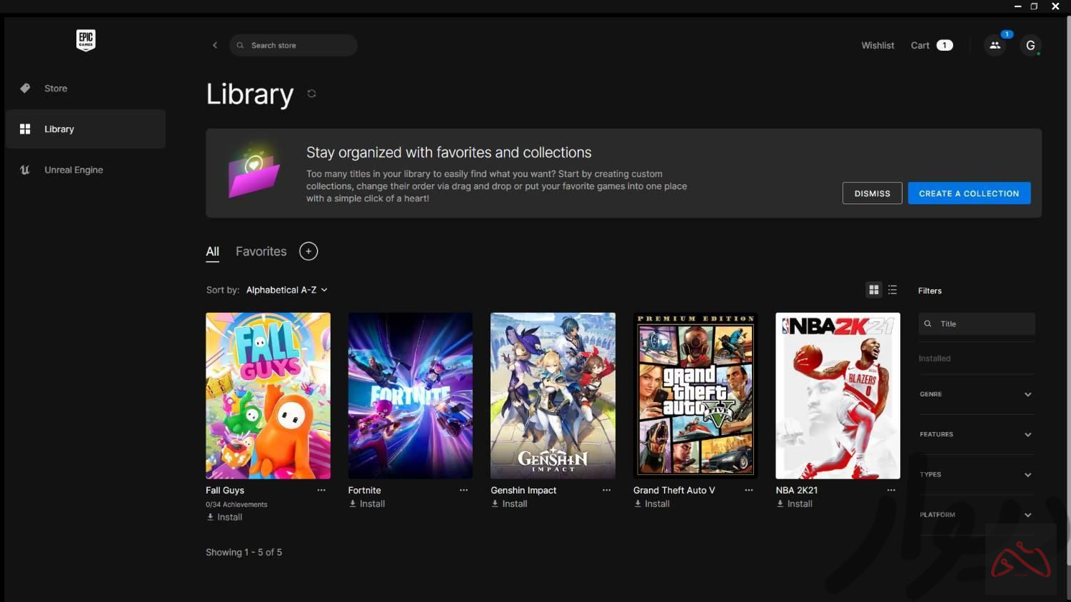 اکانت Epic game با چند بازی عالی