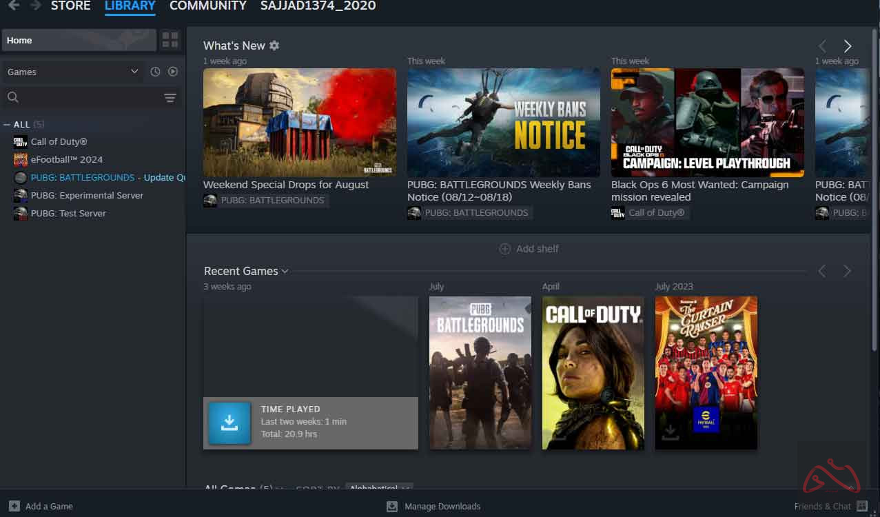 اکانت استیم دست دوم با ۳ بازی