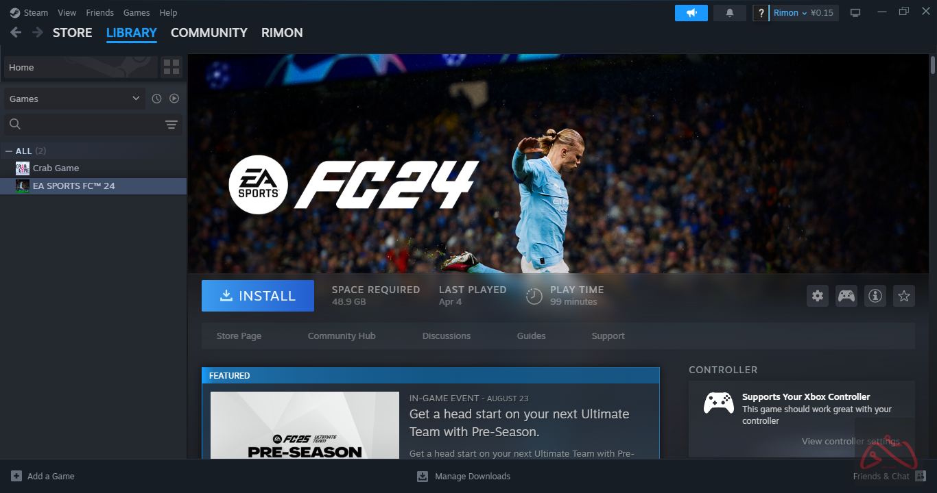 اکانت استیم FC 24