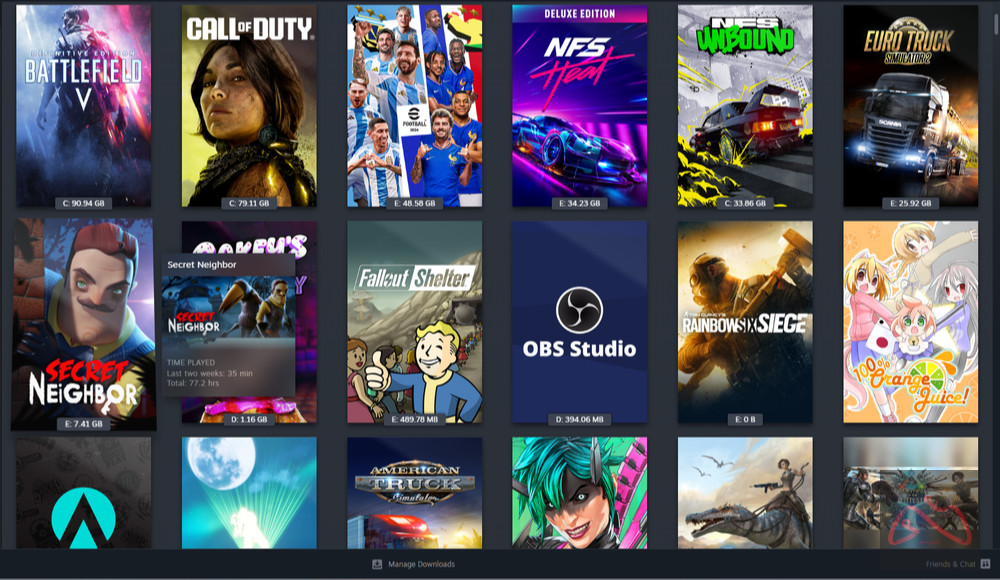 اکانت استیم 5 ساله پر از گیم