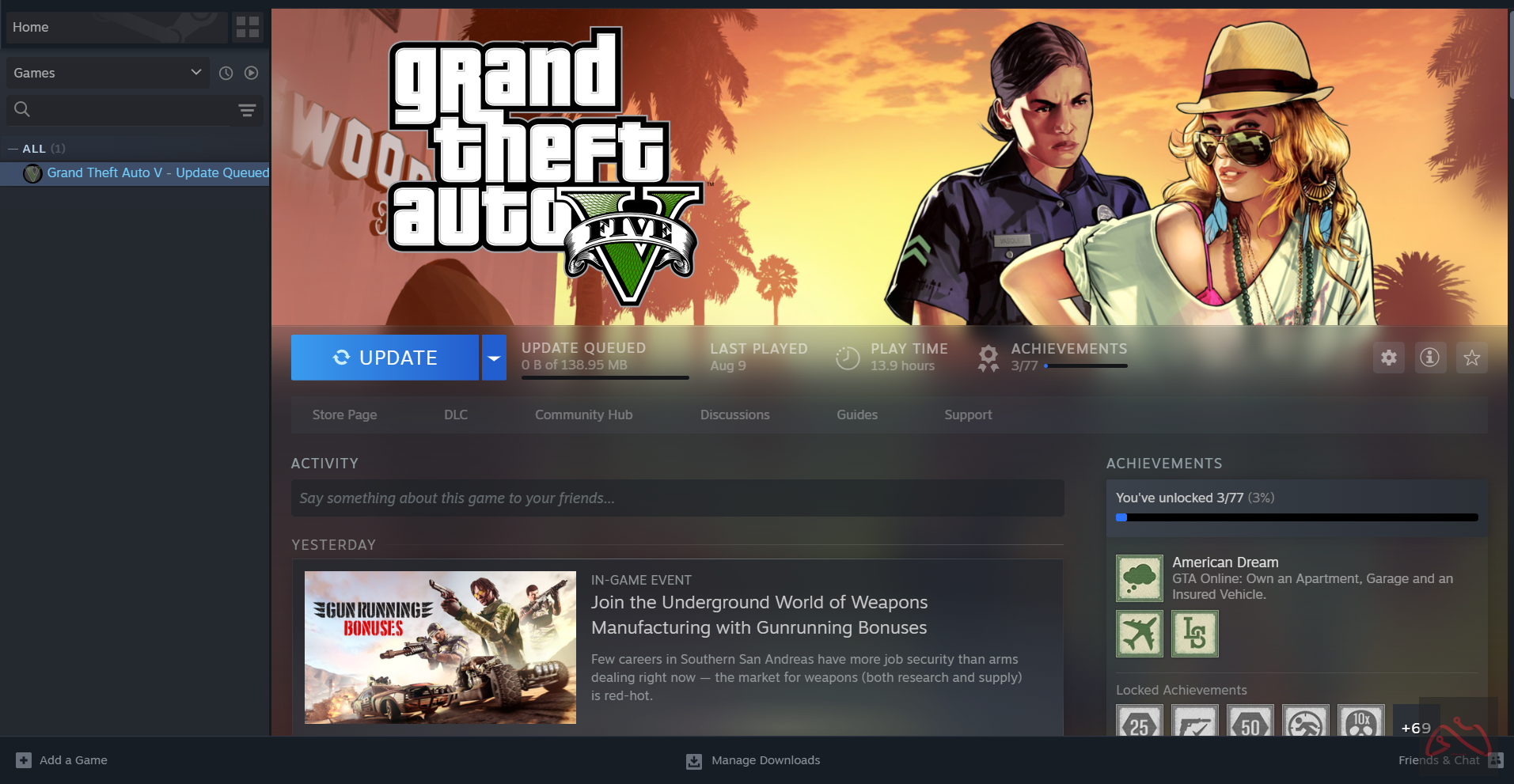 اکانت اورجینال بازی GTA V استیم STEAM