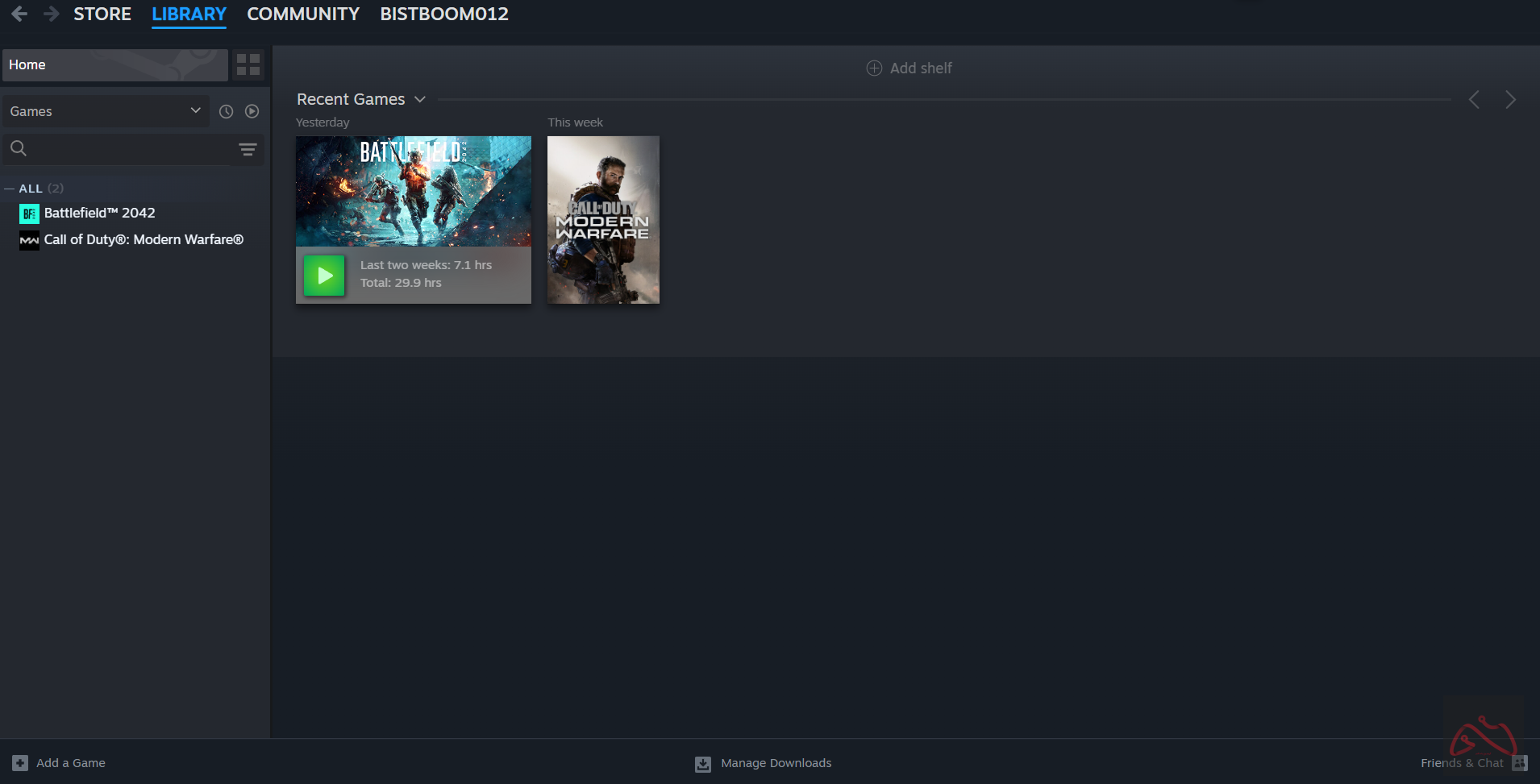 اکانت استیم مدرن وارفیر 2019 و بتلفیلد 2042