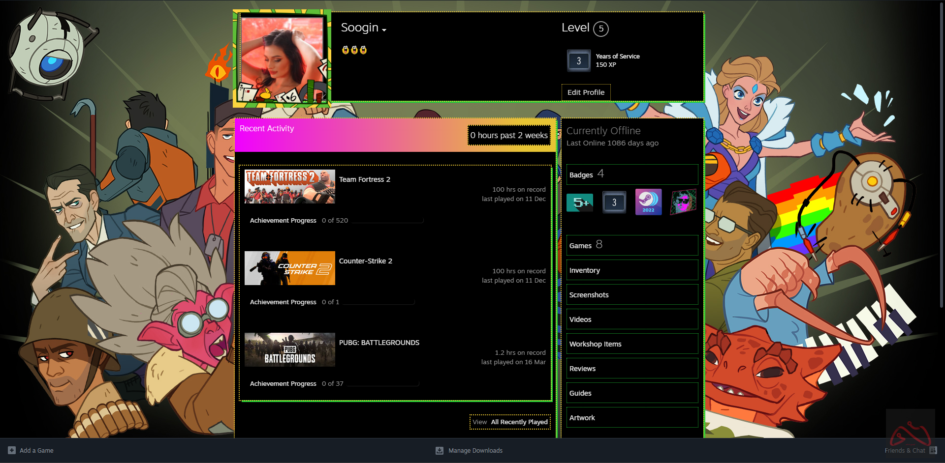 اکانت های 3 ساله استیم اد فرندباز مناسب پرایم کردن  CS2