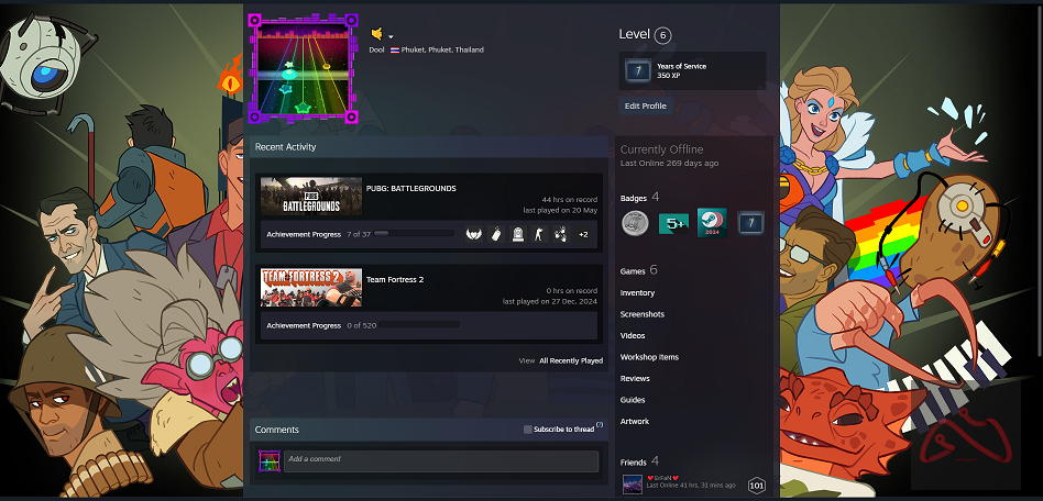 اکانت پابجی تحت استیم