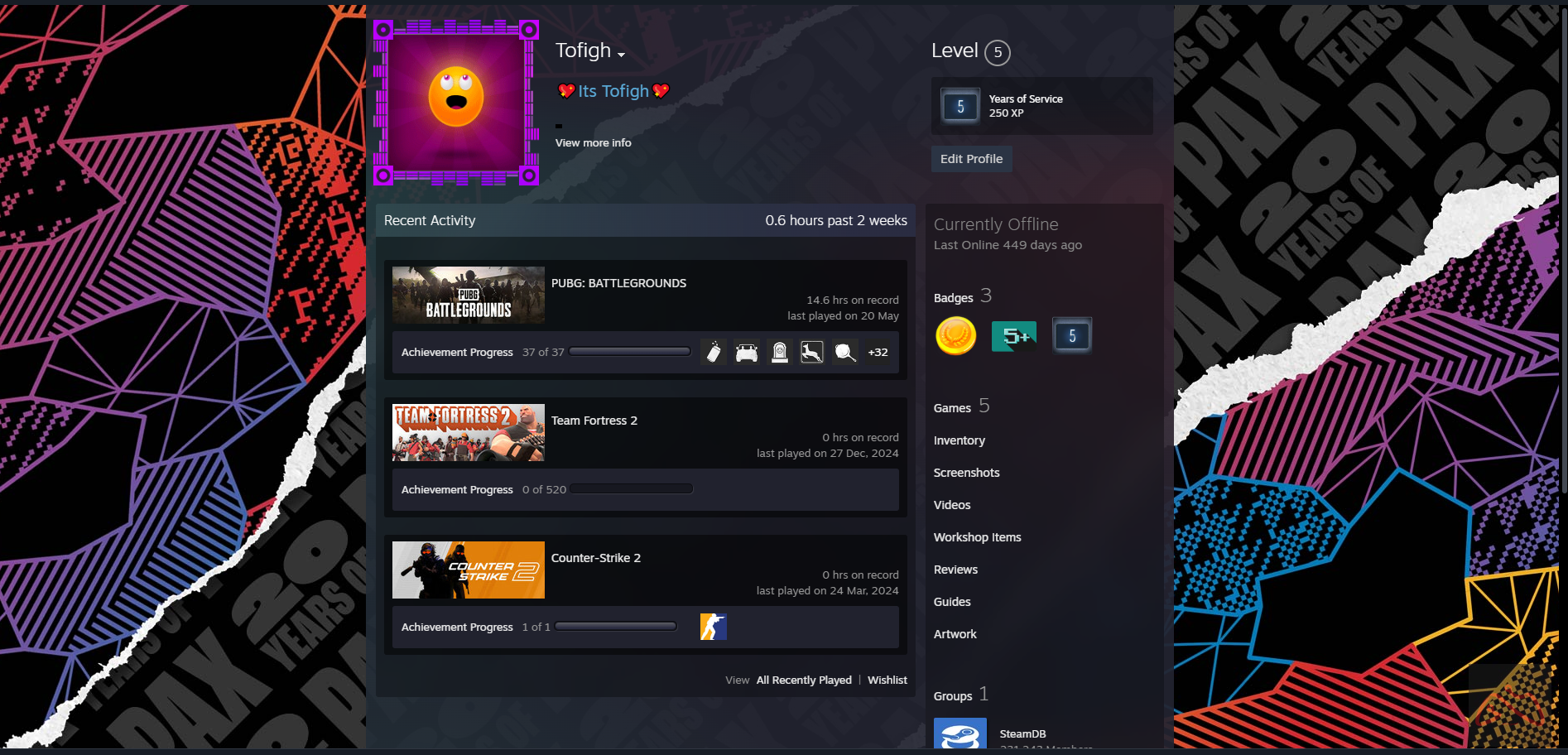 اکانت پابجی تحت استیم (67769236)