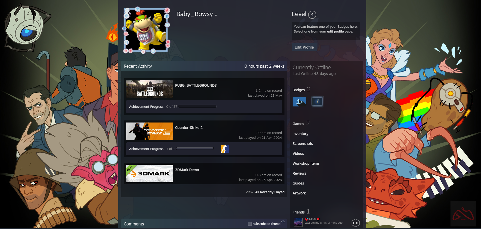 اکانت پابجی پلاس تحت استیم