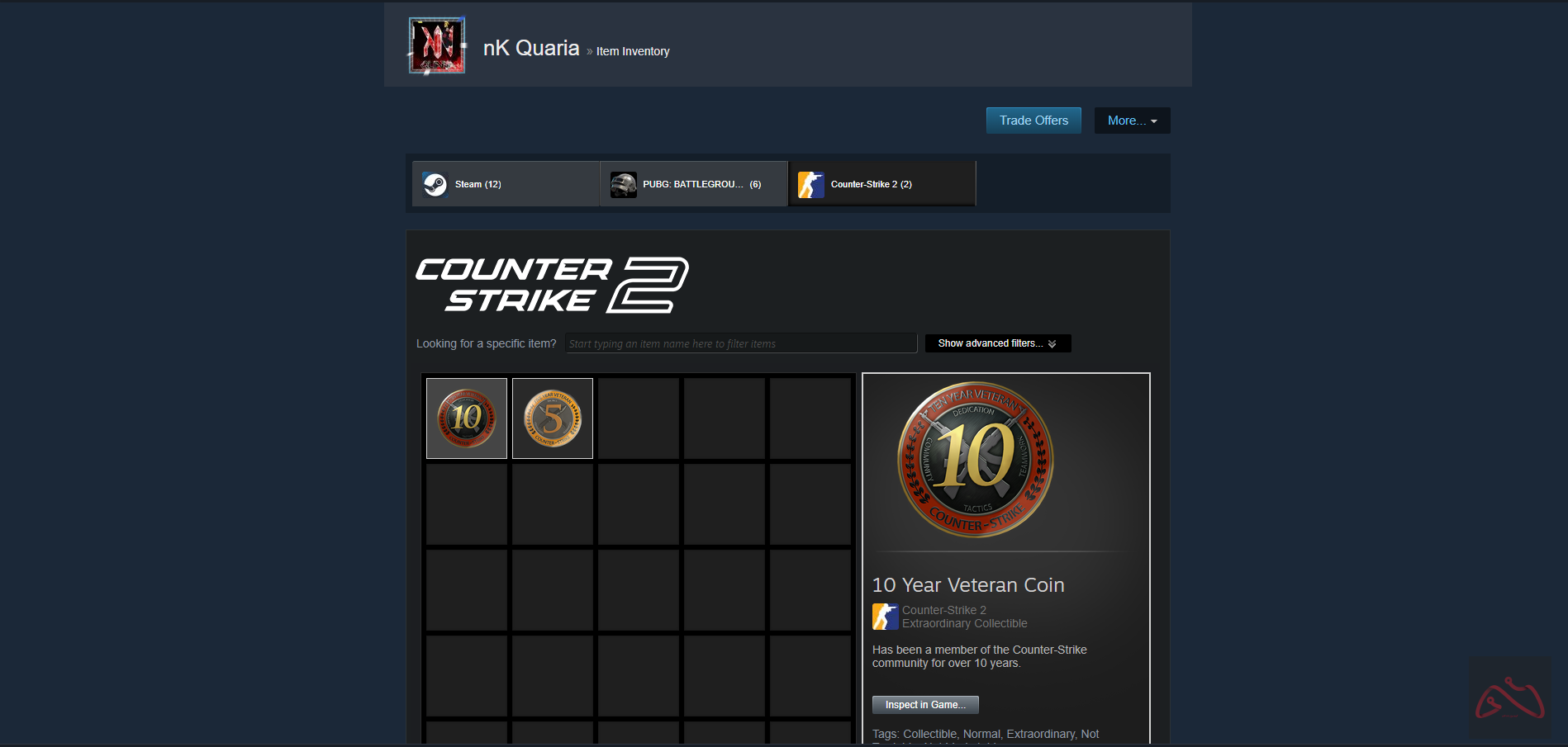 اکانت مناسب پرایم کردن کانتر استرایک2 دارای کوینهای 5و10سال