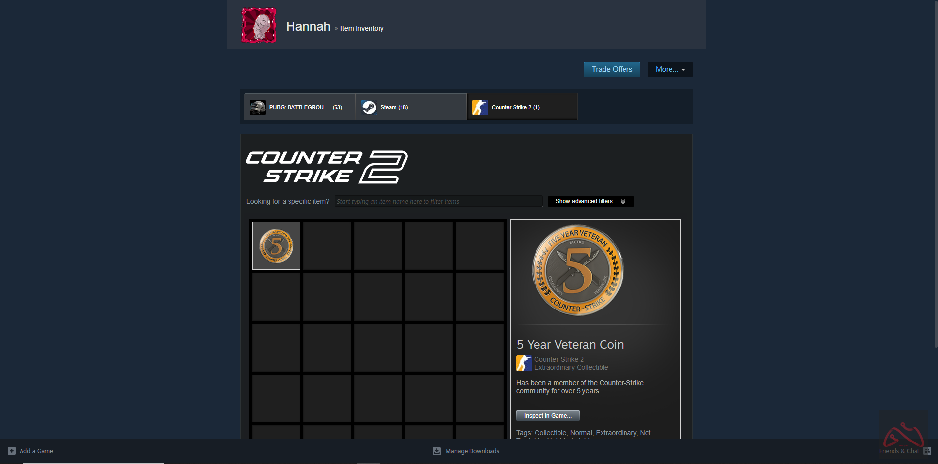 اکانت 13 سال استیم کانتر استرایک 2 مناسب پرایم کردن