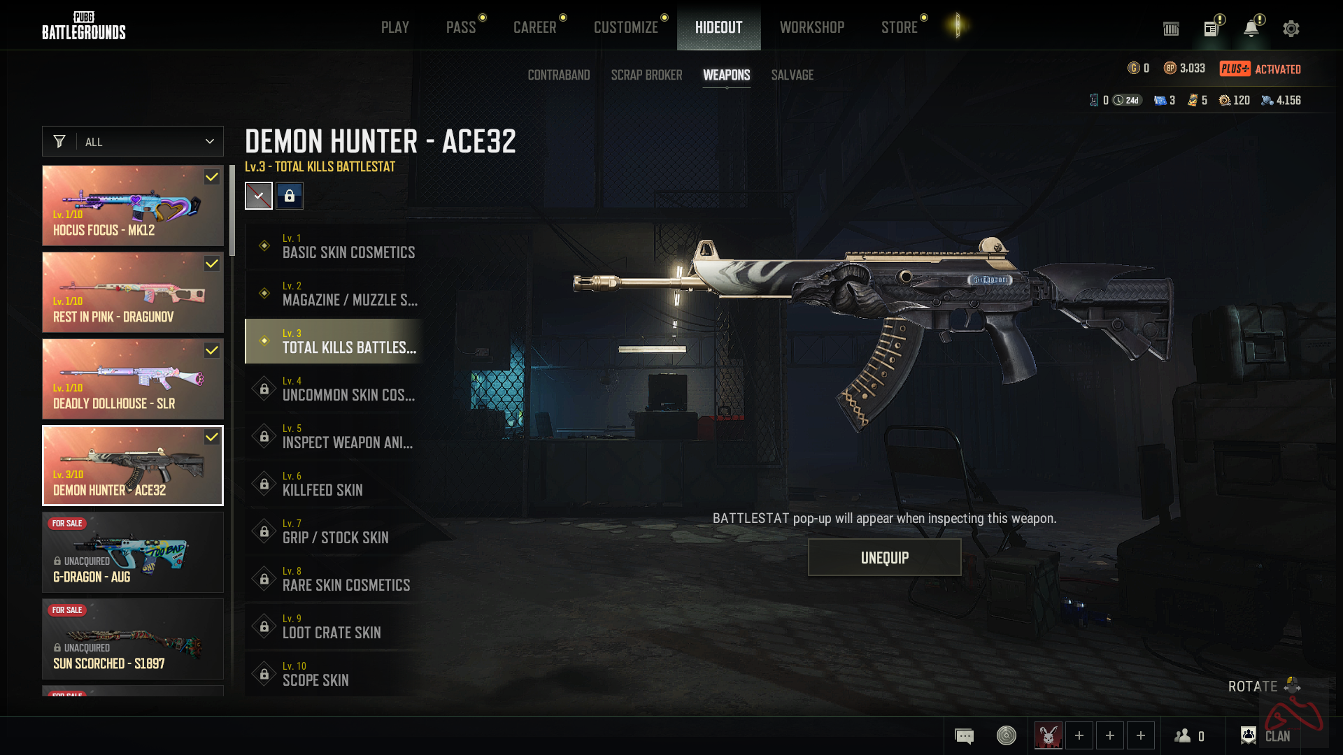 اکانت استیم 6 ساله پابجی پلاس 4 گان لول آپی