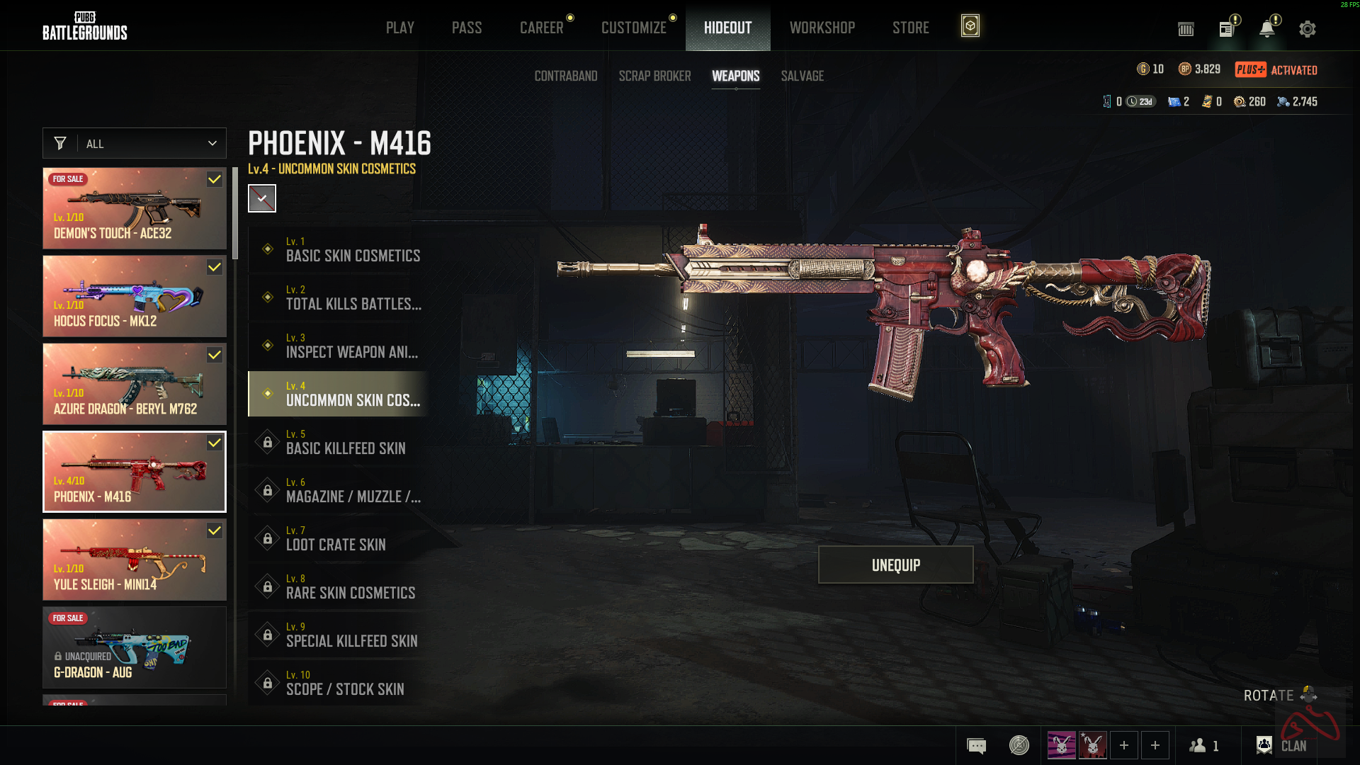 اکانت پابجی پلاس دارای 5 گان لول آپی تحت استیم