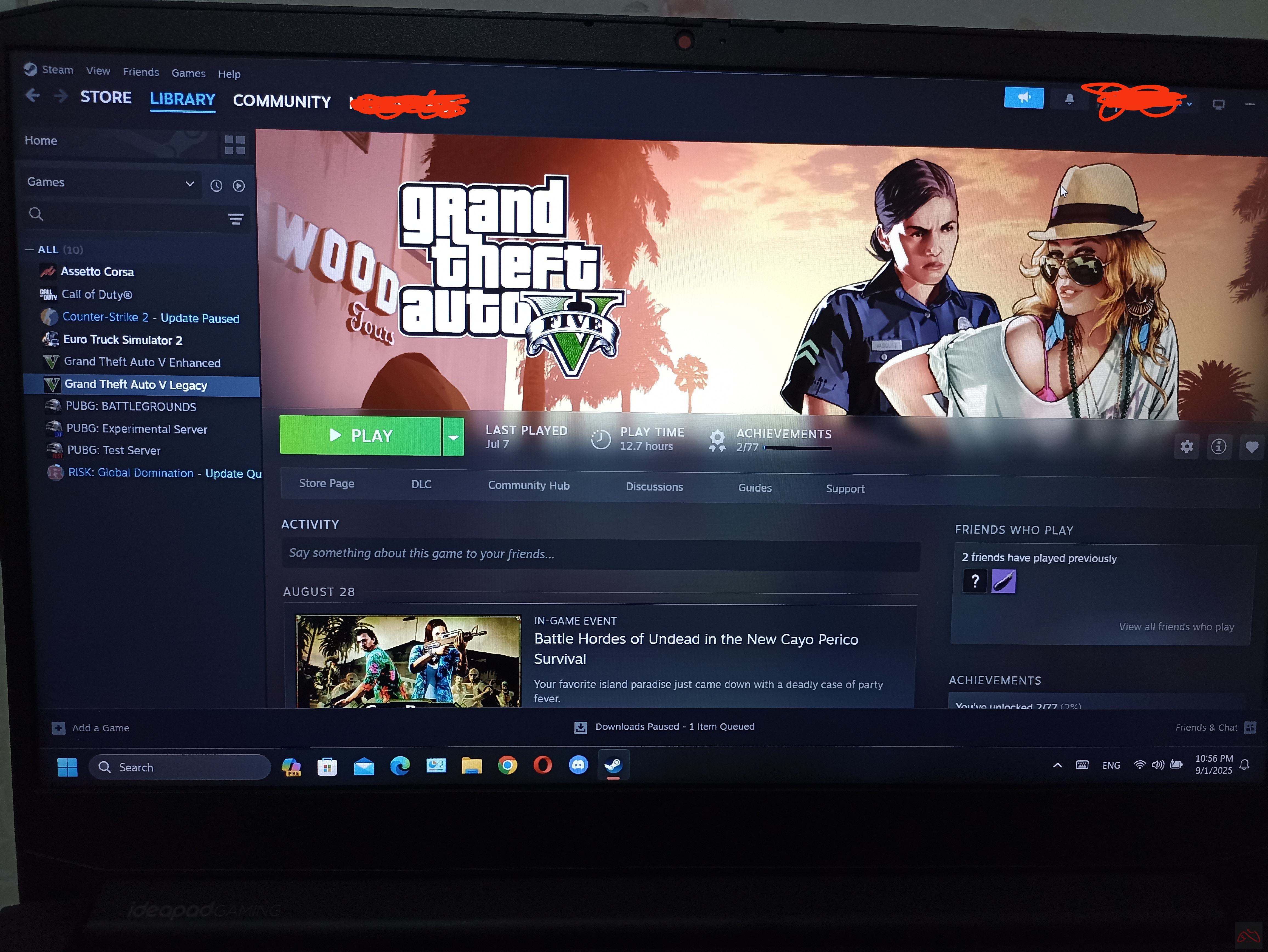 جی تی ای وی اورجینال استیم برای کامپیوتر