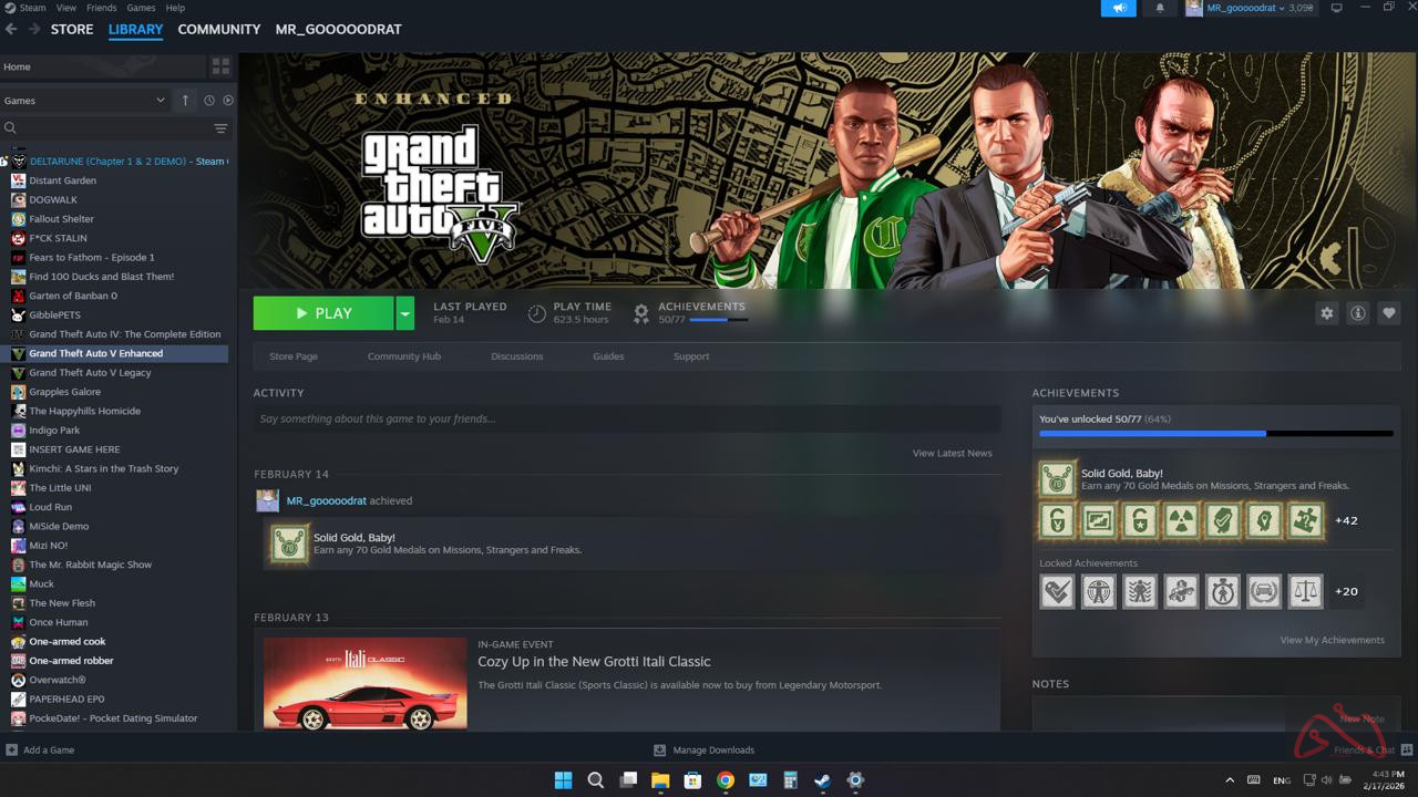 اکانت استیم جی تی ای وی