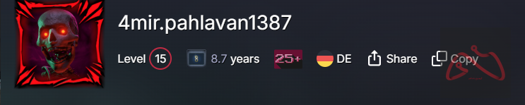 اکانت استیم اورجینال لول15